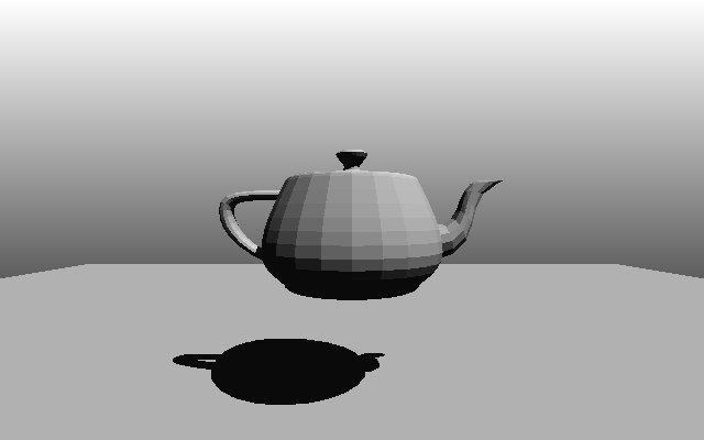 Shadows of the teapot appear mostly correct